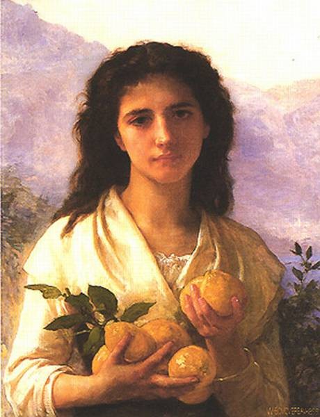 Girl Holding Lemons 1899
